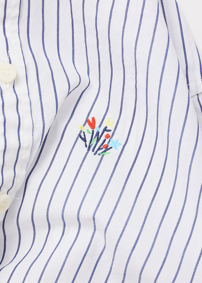 白×ネイビーストライプ