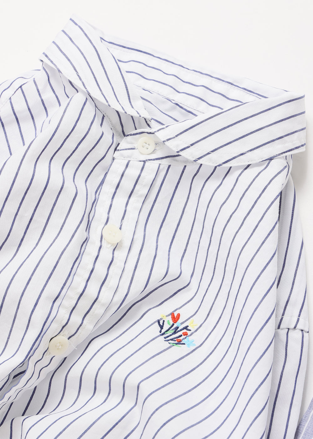  白×ネイビーストライプ 