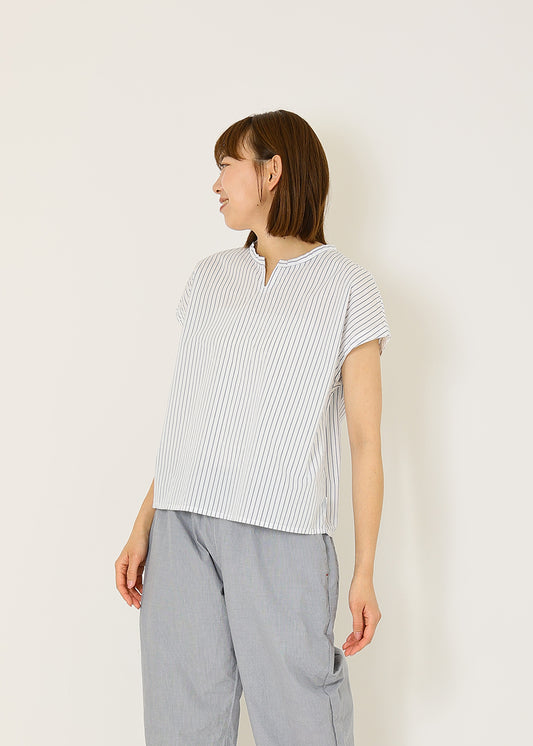 白×ネイビーストライプ　model：170cm