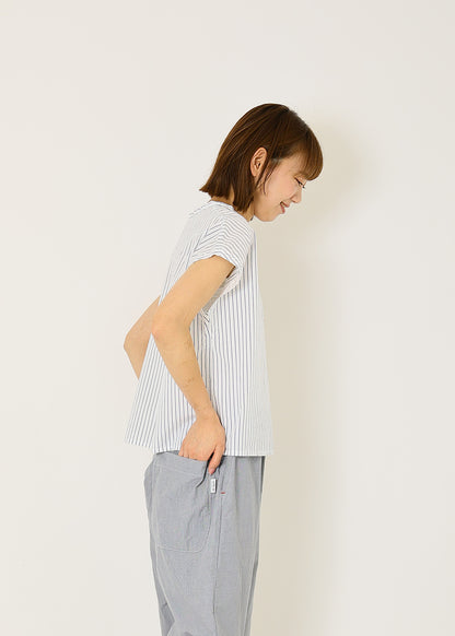 白×ネイビーストライプ　model：170cm