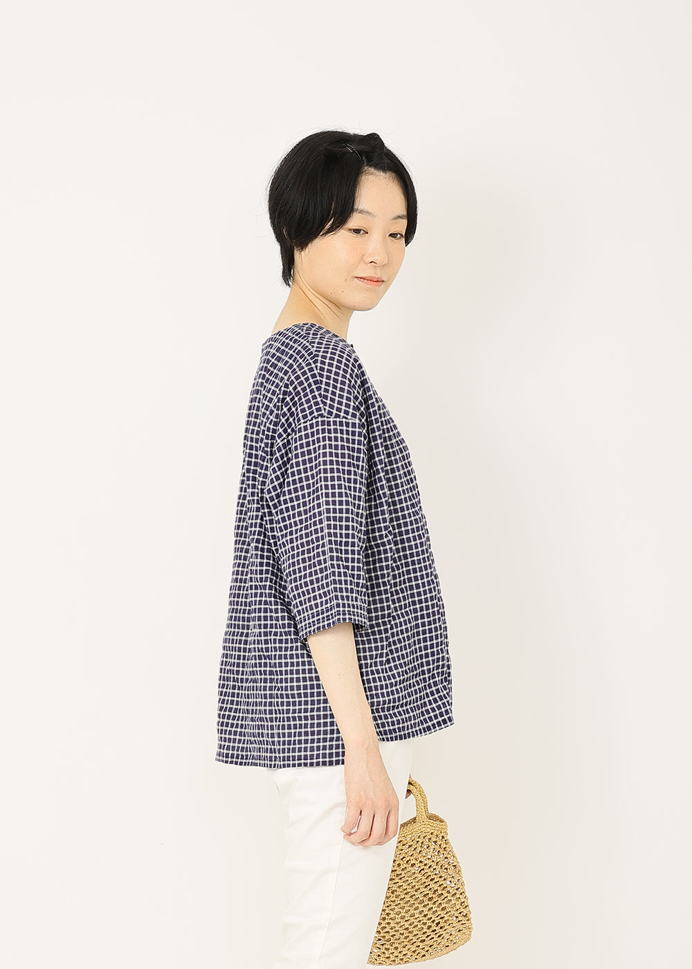 ネイビーチェック　model：168cm