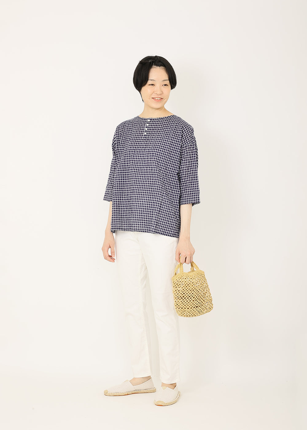 ネイビーチェック　model：168cm
