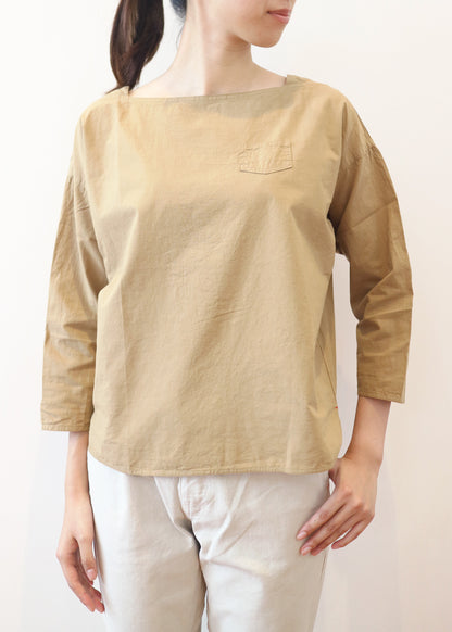 Cotton cloth boat neck P/O