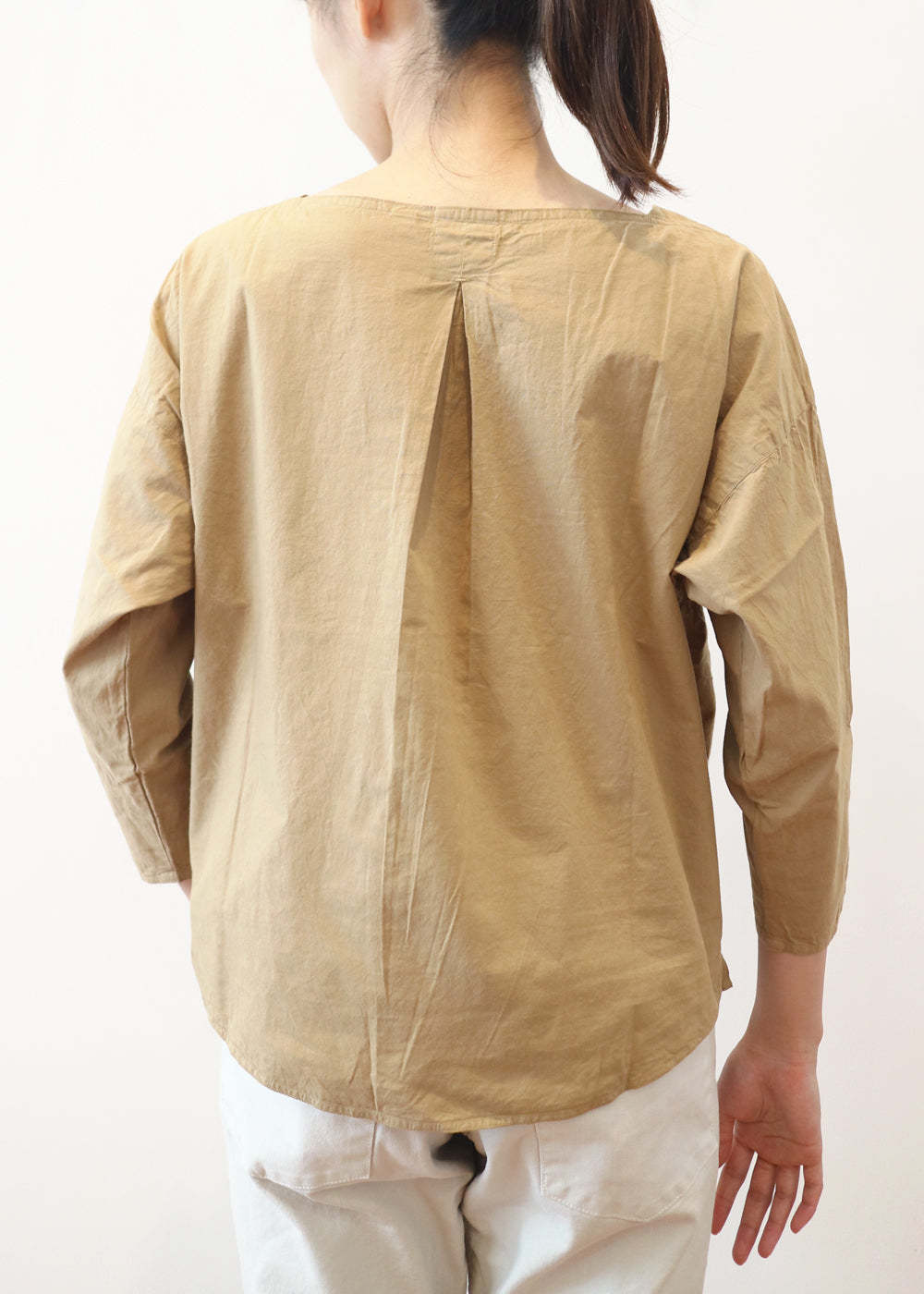 Cotton cloth boat neck P/O