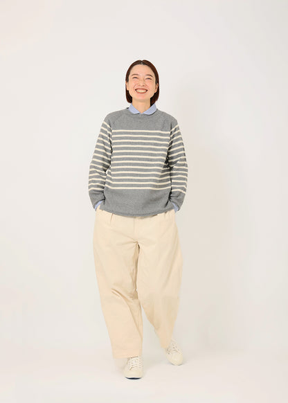 トップグレー×オフ白　model：165cm