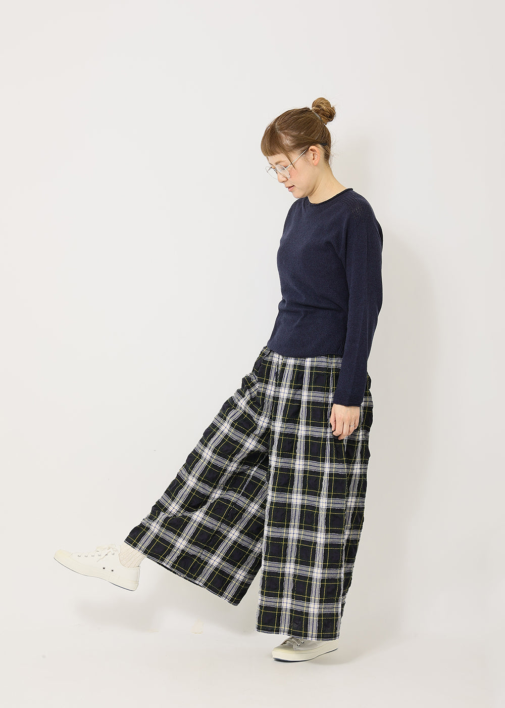 ネイビー×ホワイト　model：162cm